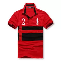 jogging tee shirt cotton polo ralph lauren hommes rl2 red black